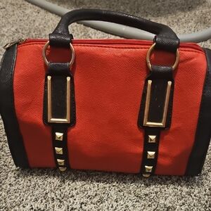 Red and Black Women's Handbag